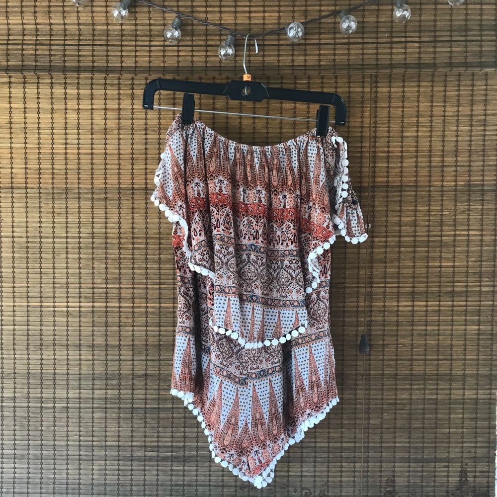 Free people strapless romper